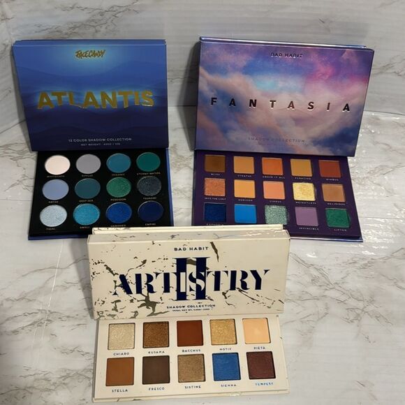 Bad habit artistry , eye candy Atlantis and fantasia eyeshadow beauty bundle